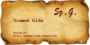 Szamek Gida névjegykártya